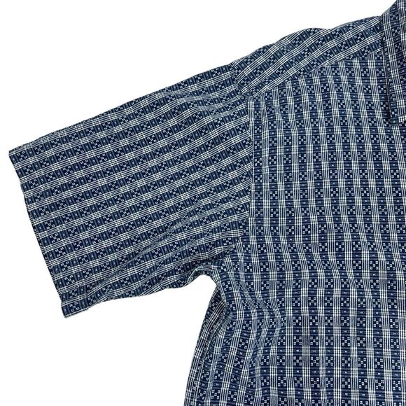 Tommy Hilfiger Blue Plaid 100% Cotton Short Sleeve Casual Button Shirt Men’s XL - Picture 4 of 9